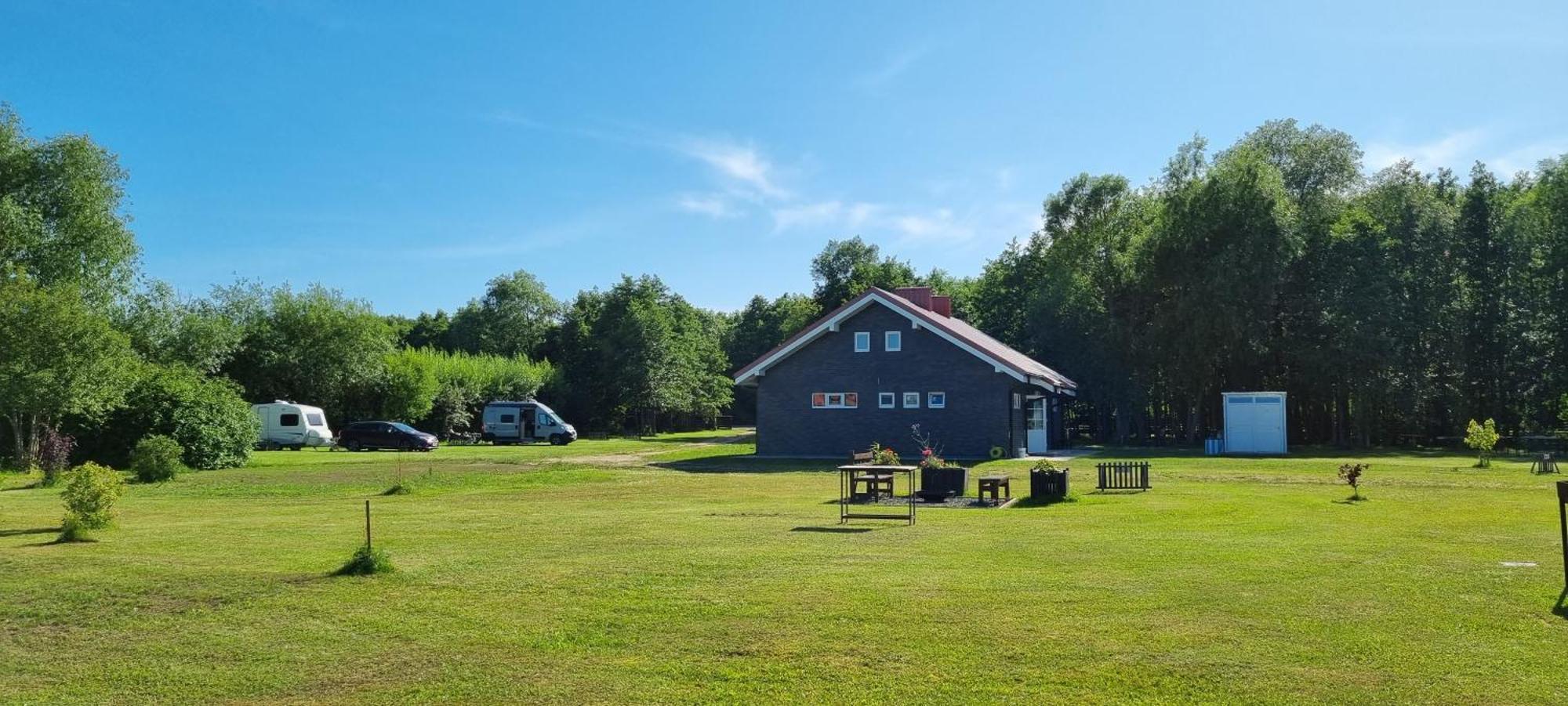 Campsite 37A - Wooden Cabins Karklė Exteriör bild